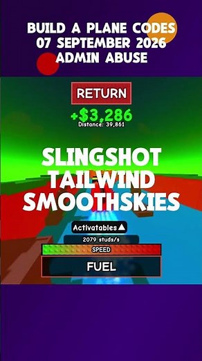 BUiLD A PLANE - AA Codes 07 September 2026 #shorts #roblox #buildaplane