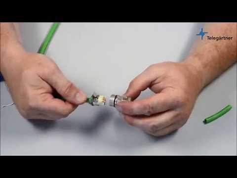 Field assembly circular connector STX M12x1 IP67 X-coded Cat.6A | Telegärtner