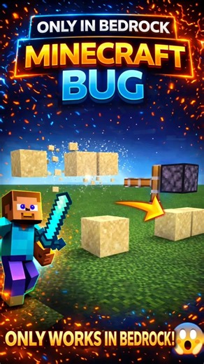 Minecraft Sand Hack 😱 | Only Works in Bedrock! #shorts