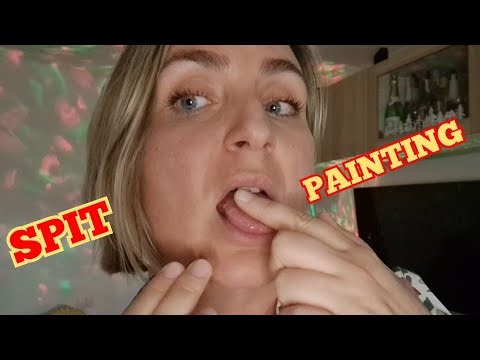 🎨 ASMR Spit Painting 👅 + Tongue Tapping (No Talking, Wet Mouth Sounds, Sleep Triggers) 💤 #asmr