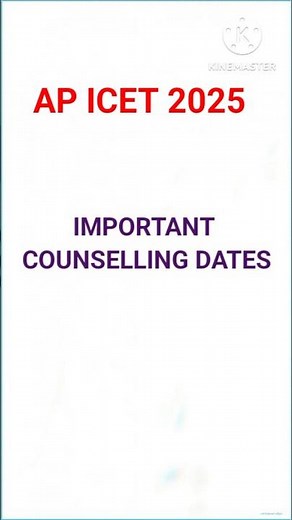 AP ICET 2025-26 Important Counselling Dates
