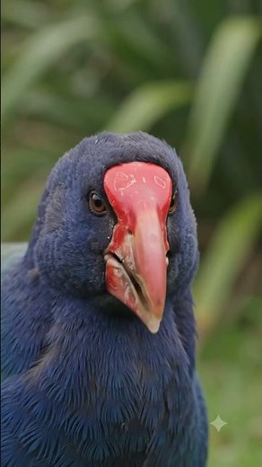 This is a South Island takahē (Porphyrio hochstetteri), #birds #europeangoldfinch #wild #birdsounds