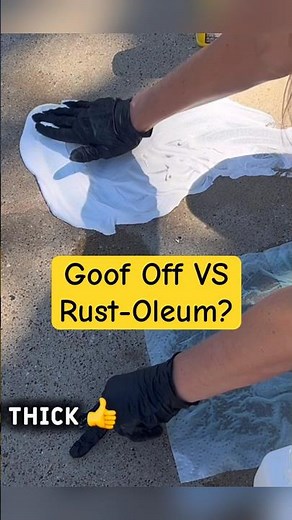 Who WON This Round Of Goof Off VS Rust-Oleum On Driveway Stains? You Decide!