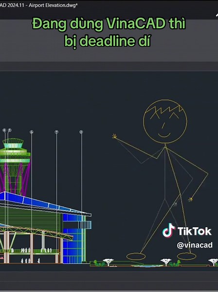 Deadline dí quá thì ta làm gì 🤪 #VinaCAD #phanmemcad #huongdansudungVinaCAD #phanmemthietkexaydung #trend #xunghuong