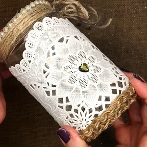 Decorating the glass jar wasn not easy and gorgeous before #glass #decorative #jar #handcrafted #decoration | Decoration