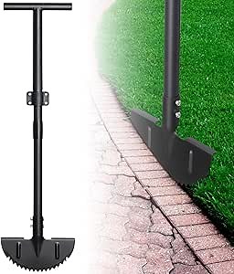 Heavy Duty Edger Lawn Tool, 34-49 in Adjustable Carbon Steel Weed Cutter with Comfort-Grip Rubber Handle – Ideal for Lawn Edging, Yard Maintenance, and Garden Landscaping, Black