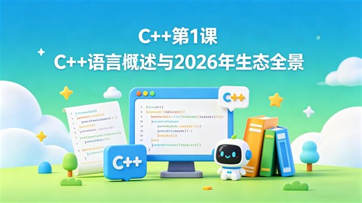 C++第1课 C++语言概述与2026年生态全景