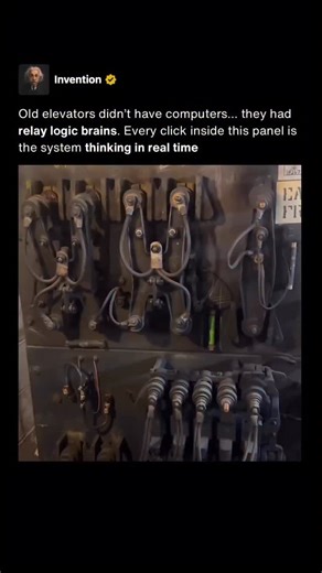 Before digital controllers existed, elevators ran on pure electromechanical logic, and panels like this were the brain of the entire system. Every switch, lever, and wire inside was part of a physical decision making process that controlled movement, speed, and direction. When someone pressed a floor button, the signal didn’t go to a computer chip. It energized relays and contactors that would click into place, routing power through specific circuits depending on whether the elevator needed to g