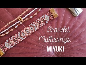 Tutoriel Bracelet Miyuki multirangs peyote impair avec fermoir Hiilos