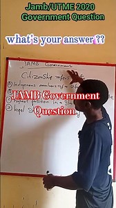 JAMB 2025 Government Question . JAMB Government Past Question and Answer.