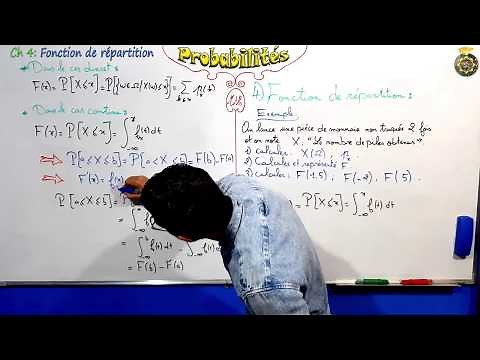 Variable aléatoire et distribution Fonction de répartition partie 13