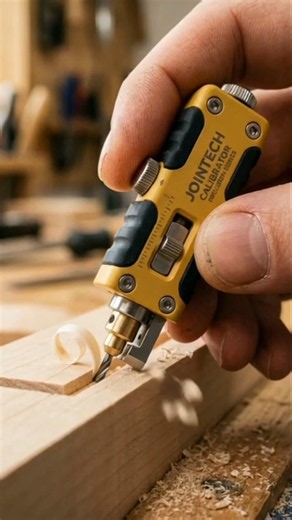 Mini cordless dowel groove calibrator (precision dowel joinery type) #woodworking #wood #tools #diy