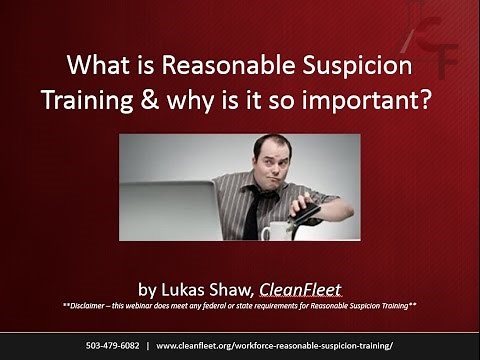 Webinar: What is Reasonable Suspicion Training and Why Should I Care