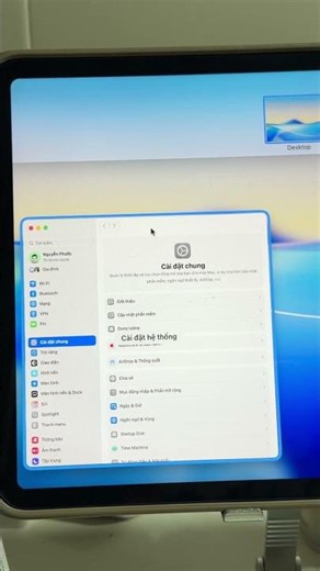 Screen sharing on a MacBook can be done using touch.