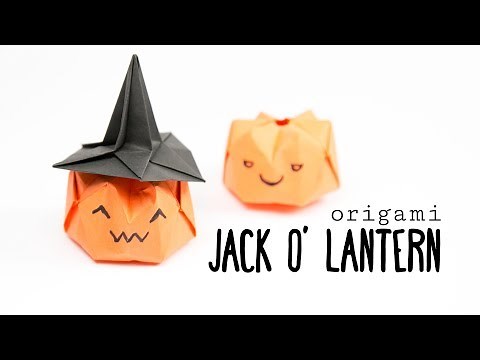 Origami Pumpkin Tutorial - Jack O Lantern - Paper Kawaii