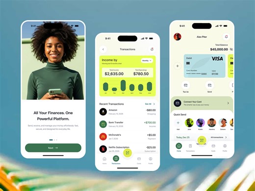 Finance Mobile App Design
