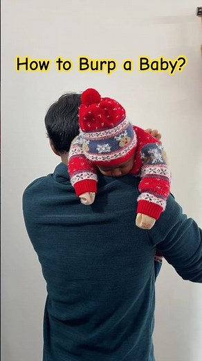 How To Burp A Baby (EASIEST Method) #newdad #newborn #trending #viralshorts