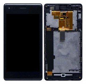 LCD with Touch Screen for Sony Xperia M - Black (display glass combo folder)
