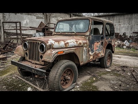 ASMR Car Restoration | Full Rebuild of 1974 Red Jeep CJ5 | Abandoned Condition