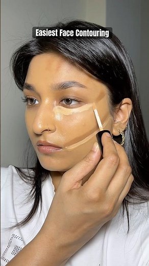 How to face contour | Beginner make up tutorial. ￼