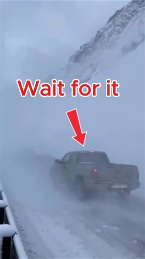 Massive Avalanche Engulfs Cars on Mountain Highway