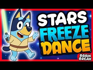 🔵Bluey Galaxy Freeze Dance! 🚀🐶✨ | Star Wars Brain Break for Kids ⭐🎶