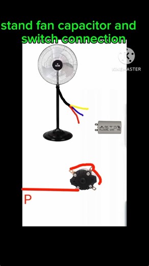 stand fan connection to capacitor in daigram #shots #electrical #viralshort #ytshorts #election