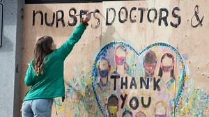 Scenes from around the world as people applaud health-care workers