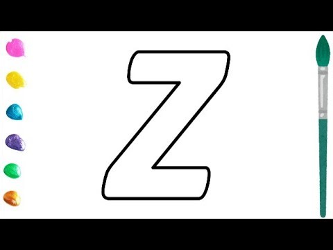 🎨 Draw and Paint Alphabet Z | Learn Words Starting with Z for Kids | Zebra, Zinnia, Zero & Zip