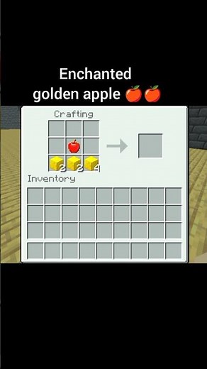 How To make enchanted golden apple in Minecraft #minecraft #gaming #shorts