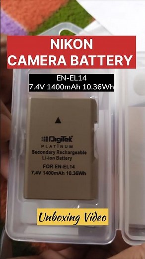 Nikon Camera battery | EN-EL 14 Battery Unboxing | Battery review #unboxing #review #dslrbattery