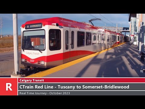 🚊 Calgary Transit - Real Time Journey - CTrain Red Line - Tuscany to Somerset-Bridlewood