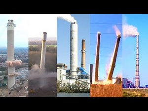 Chimney Demolition And Collapse Compilation #Chimney Demolition #Power Station Demolition #2