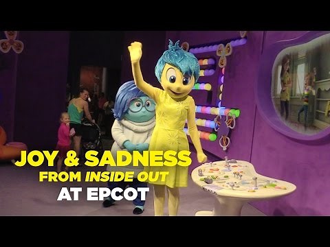 Joy & Sadness Inside Out character meet-and-greet at Epcot, Walt Disney World