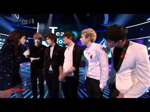[HD] X Factor 2010 - One Direction think Cheryl Cole's been flirting with them.
