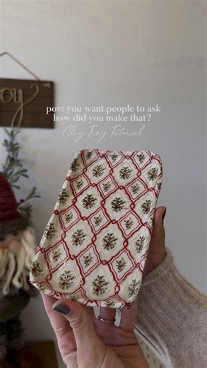 Jamie Strand on Instagram: "The HIGHLY requested clay tray tutorial! Let me know in the comments if you want a slower voiceover one instead 🤷🏼‍♀️ wasn’t sure the style preference. Here are the steps listed below! ✨Comment “link” and I’ll send over a message with all the supplies I used ✨ Make sure to hit the follow button for more! Step 1: Use oven bake clay. Warm in hands Roll out flat Roughly 1/4 in thick Step 2: Cut in shape of mold Sprinkle corn starch on mold Lay clay on top and “mold” to