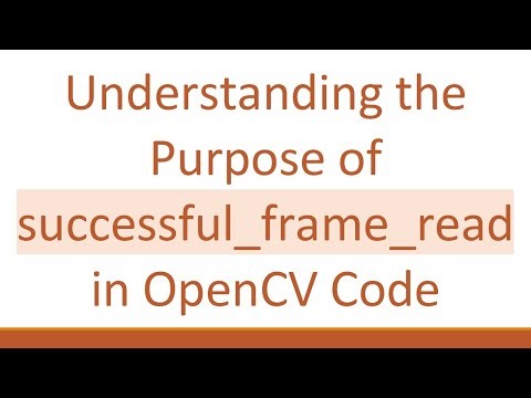 Understanding the Purpose of successful_frame_read in OpenCV Code