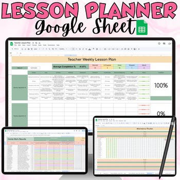 Google Sheets Teacher Planner: Digital Lesson Planner for Teachers