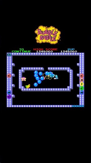 bubble bobble Level 32 – Classic Arcade Gameplay#shorts