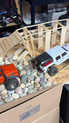 Planning on adding a bridge, mountain, and more 🤞 #fyp #rccarsoftiktok #rccar #rccrawler #trx4m