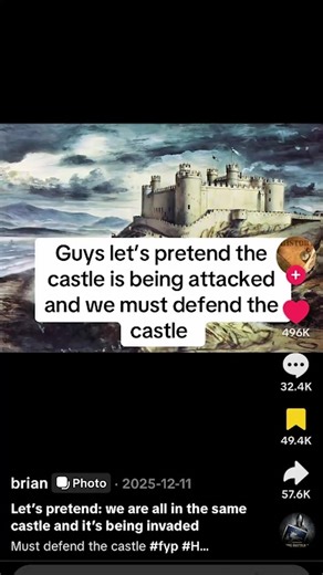 DEFEND THE CASTLE! @brian 's comments made this video #funny #voice #voicedub #voiceover #fyp