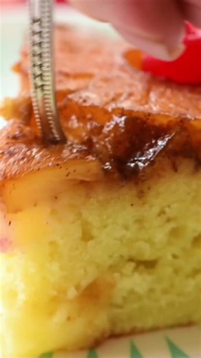 This homemade Pineapple Upside Down Cake made with an easy buttery and moist vanilla cake and topped with delicious caramelized pineapple topping and even a cherry on top. The perfect spring and summer dessert!