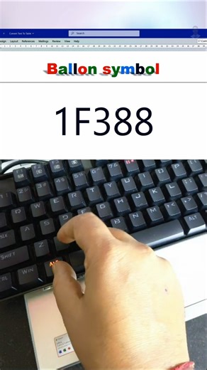 Baloon symbol in MS word | #windows #computer #tricks #keyboard #tips