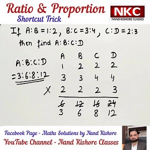 579K views · 11K reactions | Ratio and Proportion - Interesting Trick..Must Watch..Helpful for Competitive Exams... | Maths Solutions by Nand Kishore | Facebook