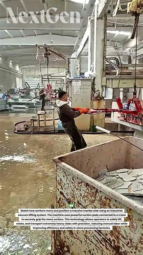 Insane Marble Slab Moving Process – Massive Stone Handling Technology!