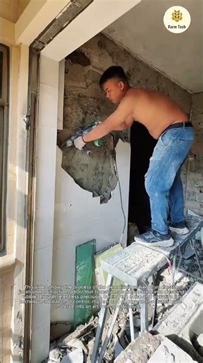 Demolition Power Electric Jackhammer in Action