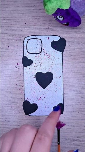 DIY Aesthetic 💜 Heart Phone Case😍! #shorts #satisfying #creative