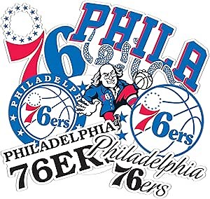 Desert Cactus Philadelphia 76ers Sticker Philly Team NBA Officially Licensed Vinyl Decal Laptop Water Bottle Car Scrapbook (Type 2)