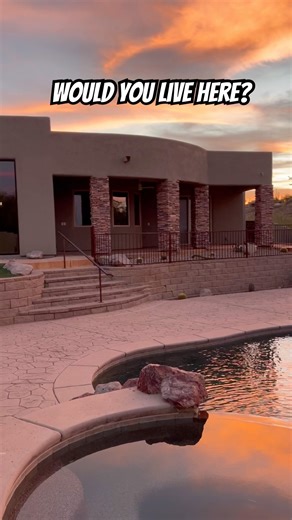 You Have to See This Modern Home's Pool at Sunset