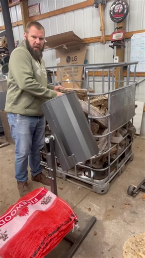 Bags are selling faster this weekend #firewood #shortvideo @Wolfe Ridge MFG